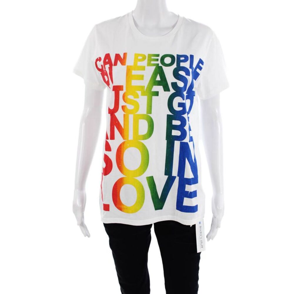 Simeon Farrar Unisex Adults Organic Cotton Graphic T-Shirt White Size L